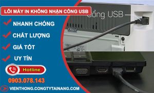 lỗi máy in không nhận cổng usb