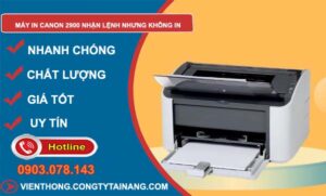 nguyên nhân máy in canon 2900 nhận lệnh nhưng không in
