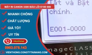 nguyên nhân máy in canon 3300 báo lỗi e100 000