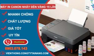 sửa máy in canon nháy đèn vàng 15 lần