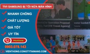 sửa tivi samsung bị tối nữa màn hình