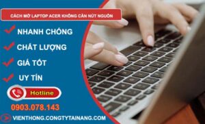 tìm cách mở laptop acer không cần nút nguồn