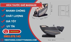 tìm hiểu kích thước ghế massage