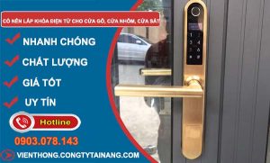 tìm hiểu có nên lắp khoá điện tử cho cửa gỗ cửa nhôm cửa sắt