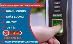 khóa điện tử bị lỗi vân tay không mở được