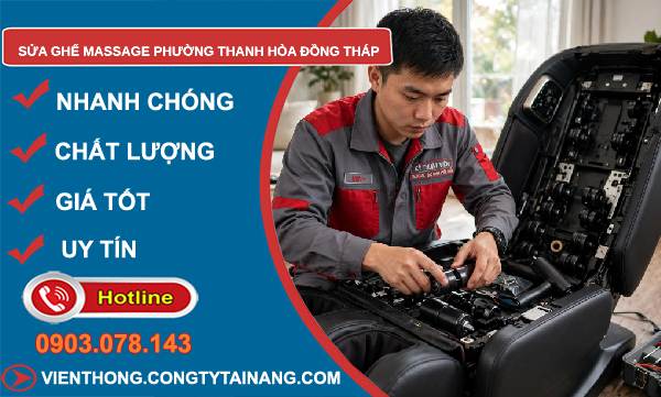Sửa ghế massage phường Thanh Hòa Đồng Tháp giá rẻ