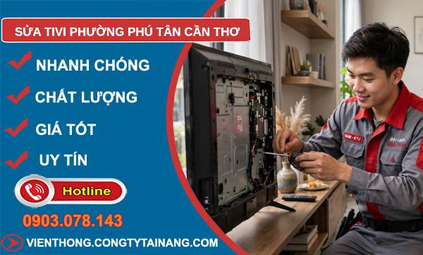 Sửa tivi phường Phú Tân Cần Thơ giá rẻ