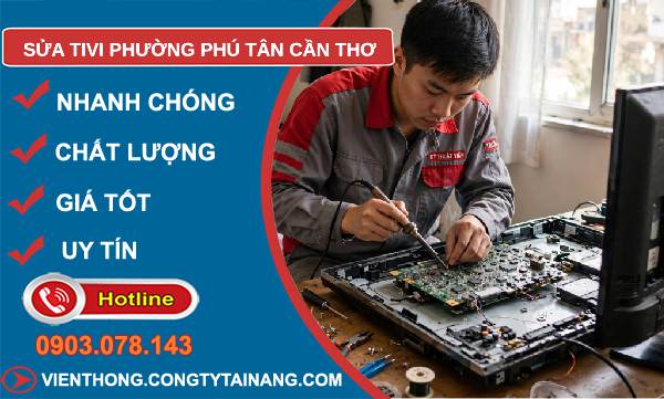 Sửa tivi phường Phú Tân Cần Thơ uy tín