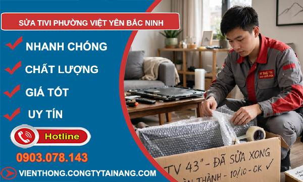 sửa tivi phường Việt Yên