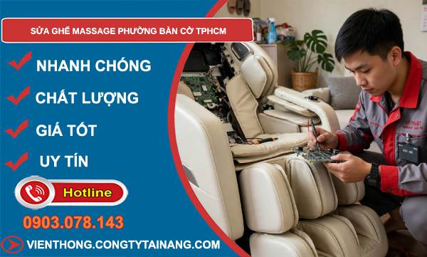 sửa ghế massage phường Bàn Cờ TPHCM