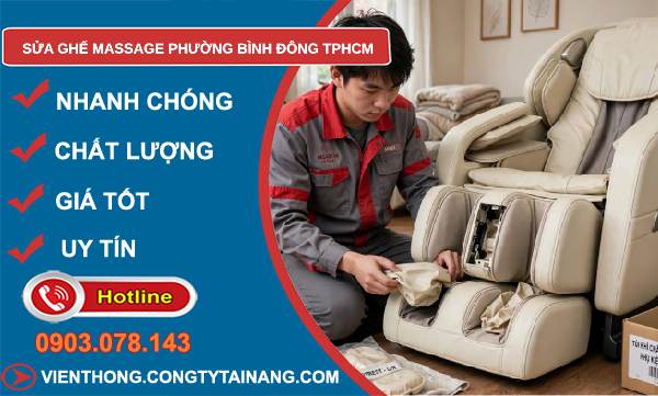sửa ghế massage phường Bình Đông TPHCM