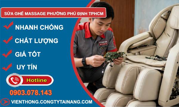 sửa ghế massage phường Phú Định TPHCM