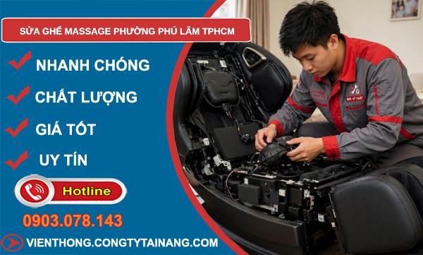 sửa ghế massage phường Phú Lâm TPHCM