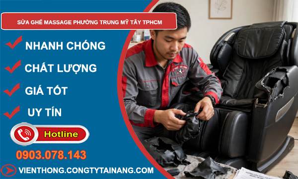 sửa ghế massage phường Trung Mỹ Tây TPHCM