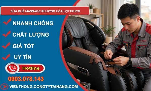 sửa ghế massage phường Hòa Lợi TPHCM