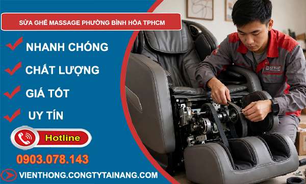 sửa ghế massage tại Bình Hòa
